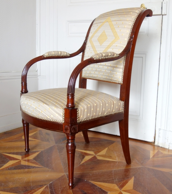 Pair of late 18th century mahogany armchairs attributed to Jacob