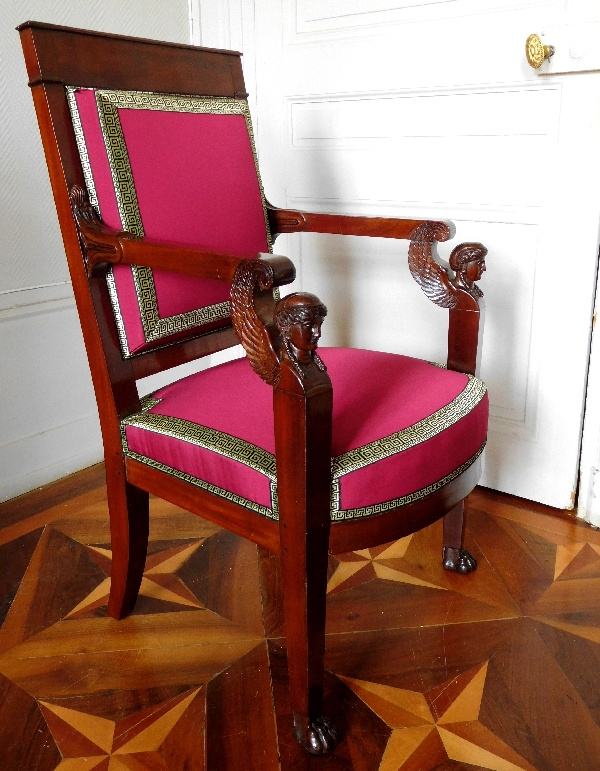 Empire pair of armchairs attributed to Jacob Desmalter, circa 1806
