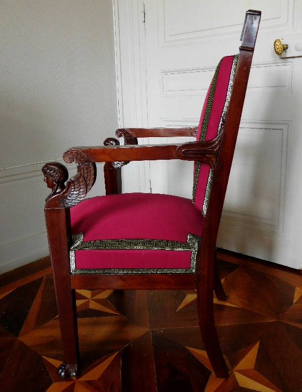Empire pair of armchairs attributed to Jacob Desmalter, circa 1806