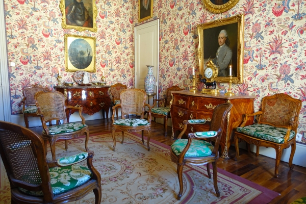 Pair of Louis XV wallnut cane armchairs - follower of Nogaret