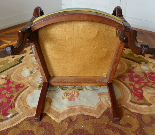 Pair of mahogany armchairs attributed to Jeanselme - early 19th century