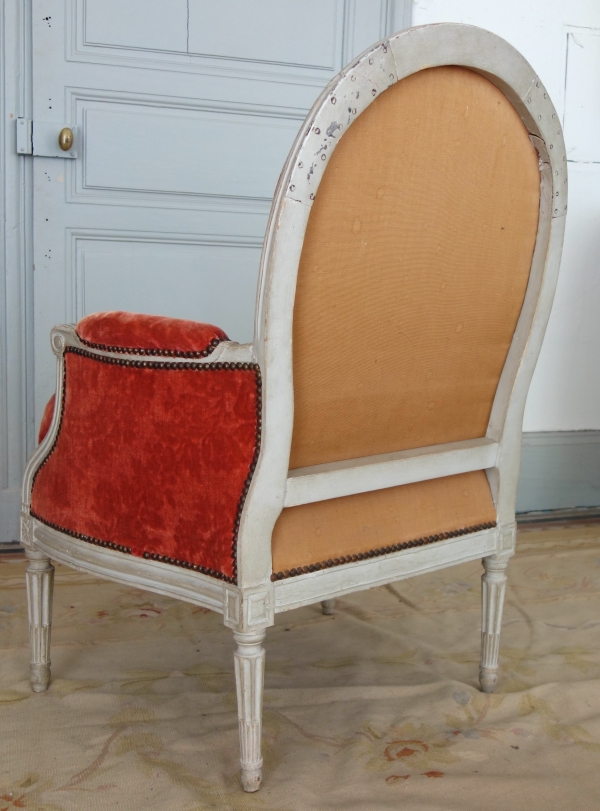 Louis XVI living room suite - 9 pieces - stamped Jacques Lechartier
