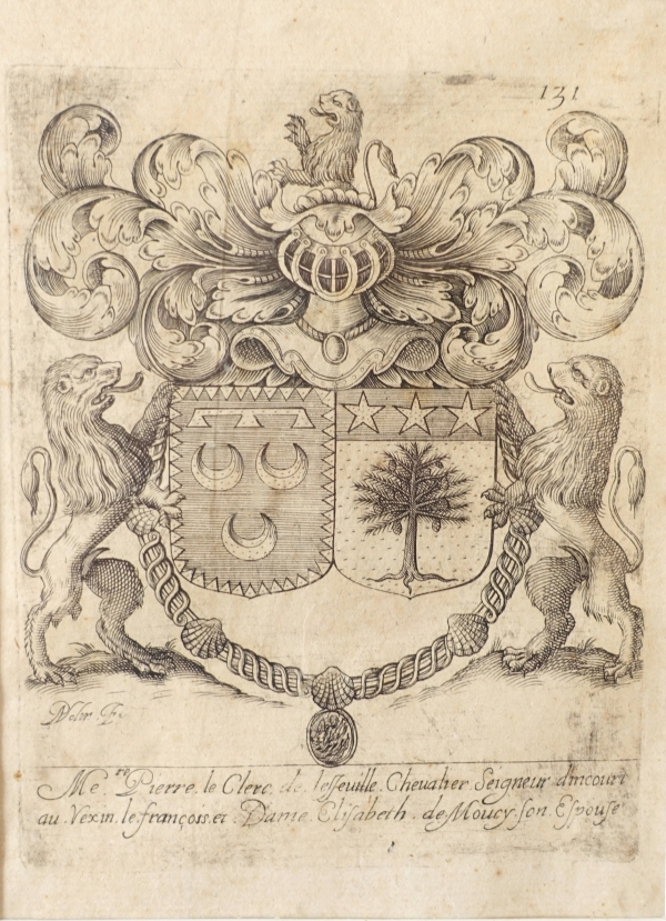 Set of 6 engravings : 12 coat of arms - 19th century