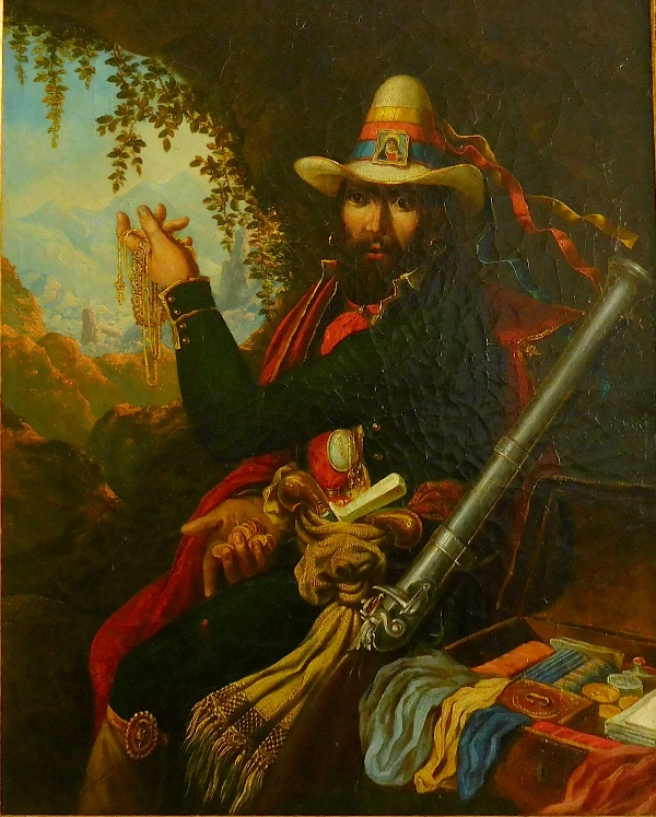 Portrait of a Corsican bandit oil on canvas - France, early 19th century