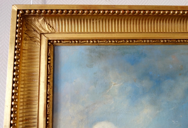 Caprice architectural par J. Paul Martin - grande huile sur toile datée de 1857 - 91cm x 124cm