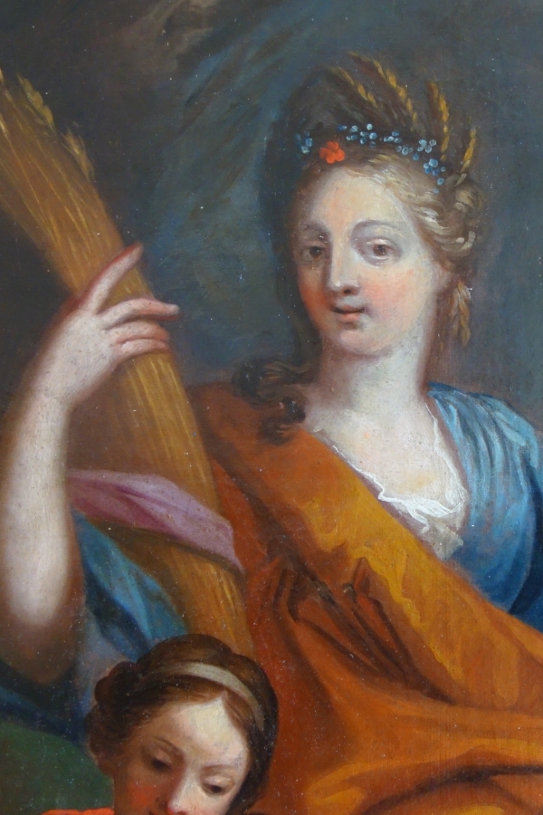 18th century French School : large oil on canvas picturing Ceres - allegory of summer - 115cm x 133cm