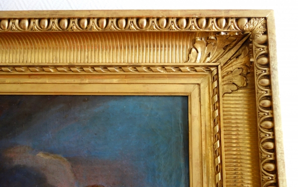 Ecole Française du XVIIIe siècle, grande huile sur toile : Cérès - allégorie de l'été - entourage d'Albert Stiemart - 115cm x 133cm