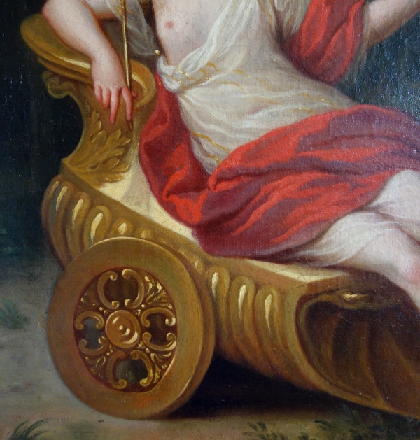 Ecole Française du début XVIIIe siècle, le Char de Vénus, tableau mythologique - 81cm x 65cm