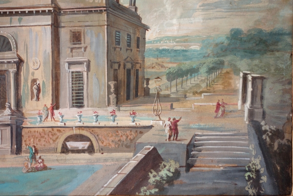 18th century French school, gouache paint : Bagatelle castle