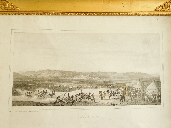 Gravure : Le camp de l'Armée Russe devant Choumla (Choumen) en 1828 - 9e Guerre Russo-Turque