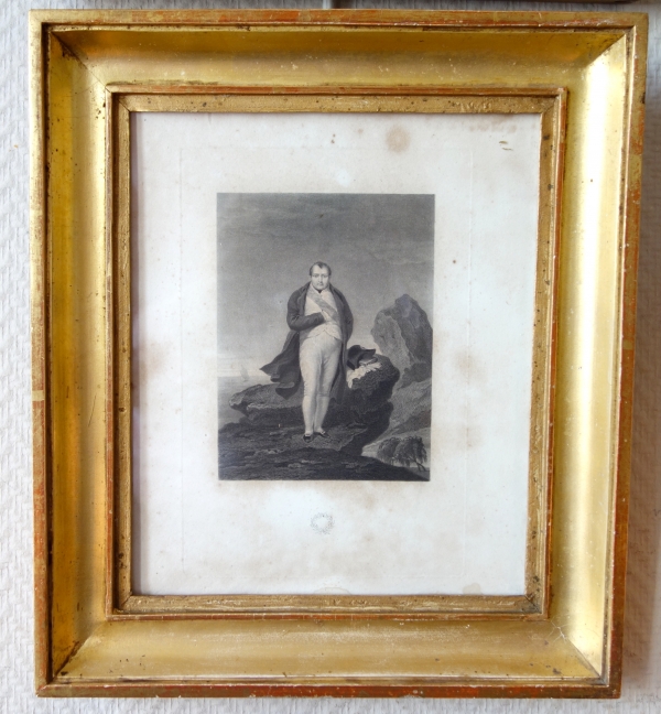 Napoléon à l'Ile de Sainte Hélène, gravure souvenir historique de l'Empire