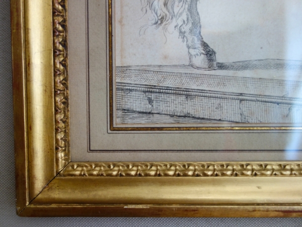 Portrait équestre de Louis XIV d'après la statue de Girardon, gravure, XVIIIe siècle