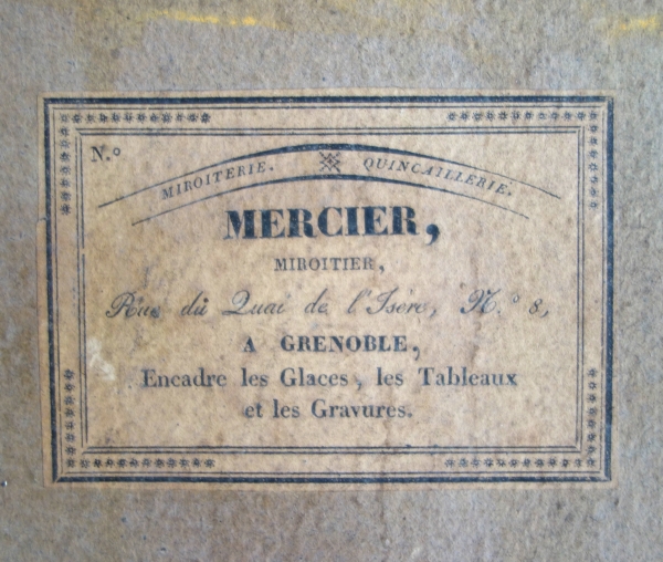 Gravure Royaliste - Louis Philippe Roi des Français, luxueux cadre en bois doré à la feuille d'or