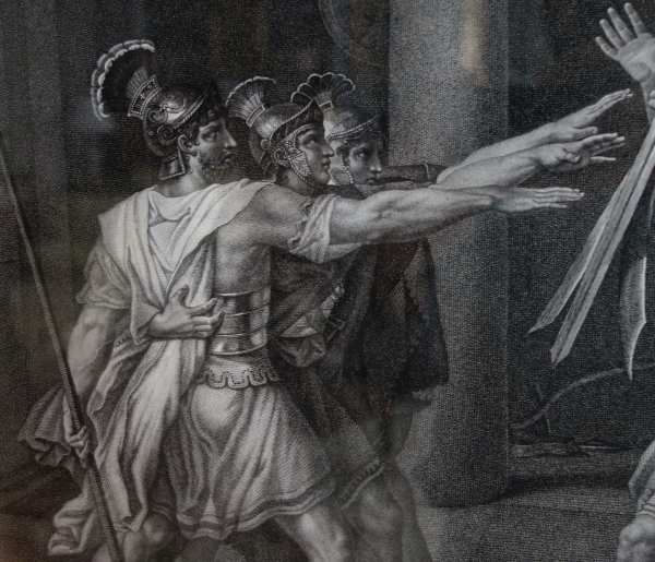 Empire engraving after Jacques Louis David - gold leaf gilt wood frame