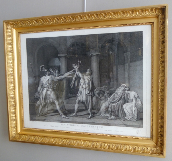 Empire engraving after Jacques Louis David - gold leaf gilt wood frame