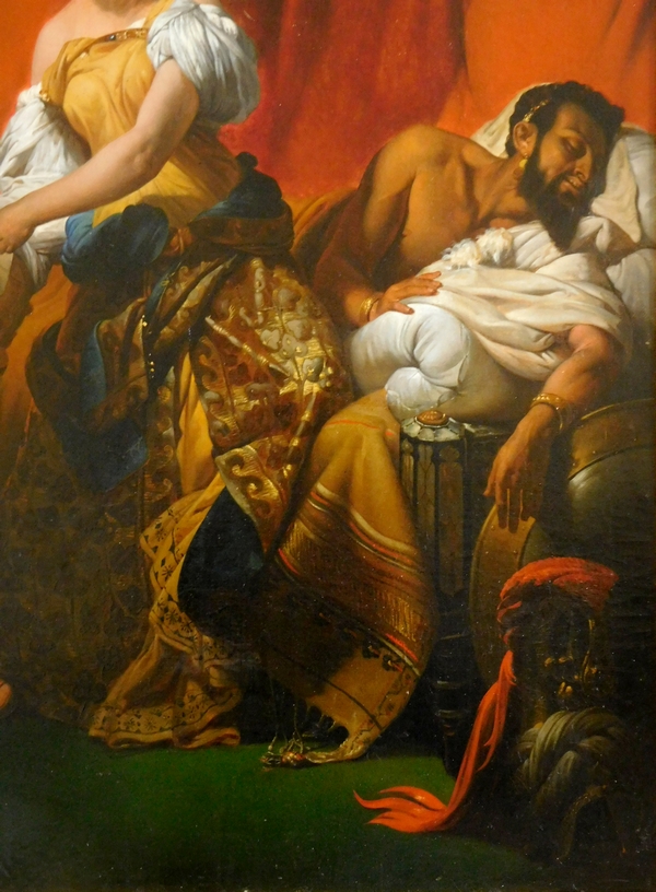 Judith & Holofernes, large oil on canvas after Horace Vernet circa 1830