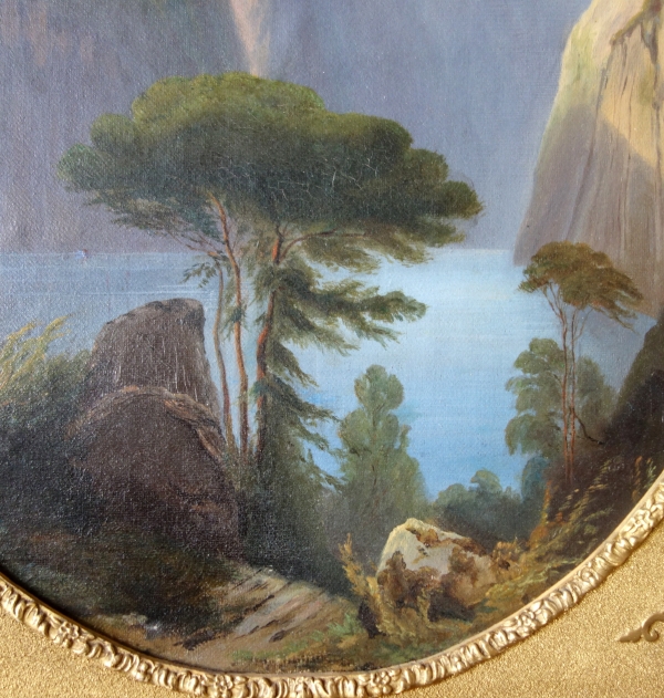 Achille Koetschet : le Lac des 4 Cantons en Suisse - 1881 - huile sur toile