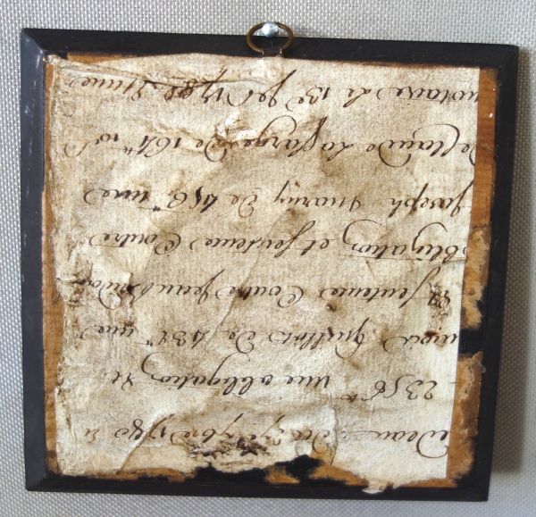 Ormolu antique style lamp miniature, porphyry background, souvenir of the Grand Tour