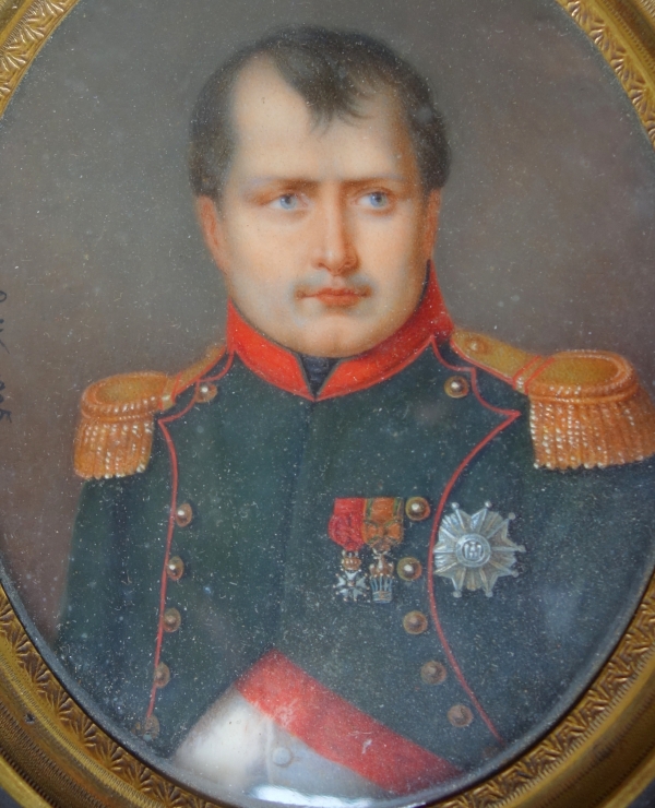 Portrait miniature séditieux de Napoléon Ier par François Loritz - 1825