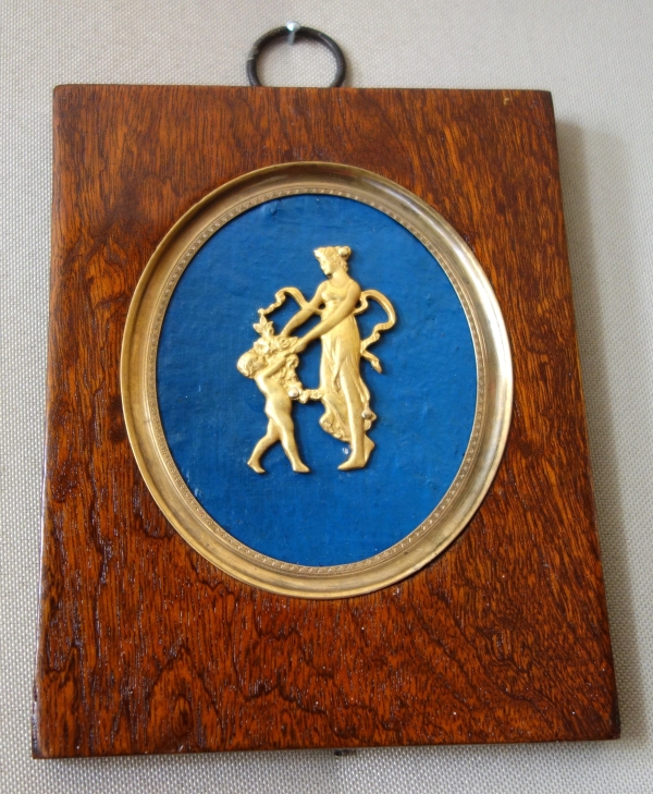 Miniature ormolu mythological scene - Venus and Cupid - 19th century