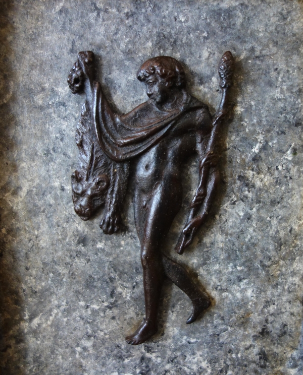 Souvenirs du Grand Tour - paire de tableaux miniatures en bronze, faux marbre et bois doré