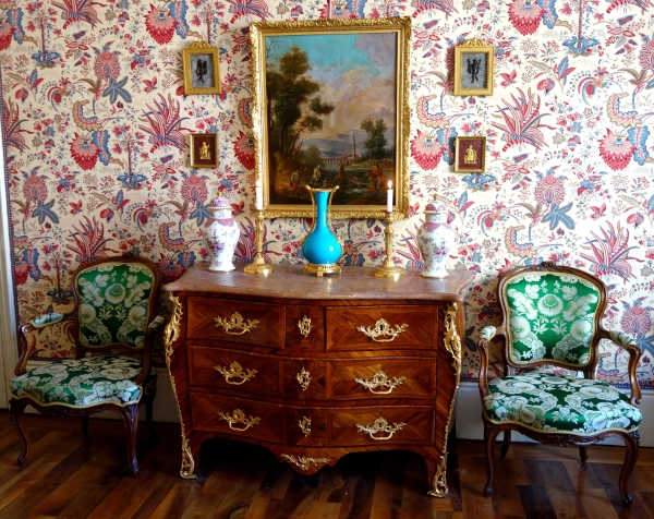 Souvenirs du Grand Tour - paire de tableaux miniatures en bronze, faux marbre et bois doré