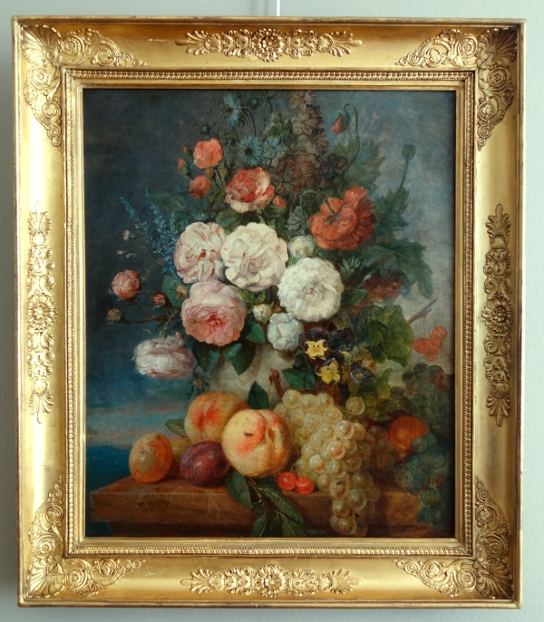 Early 19th century French school, still life : bouquet of flowers, follower of van Spaendonck - 58cm x 70cm
