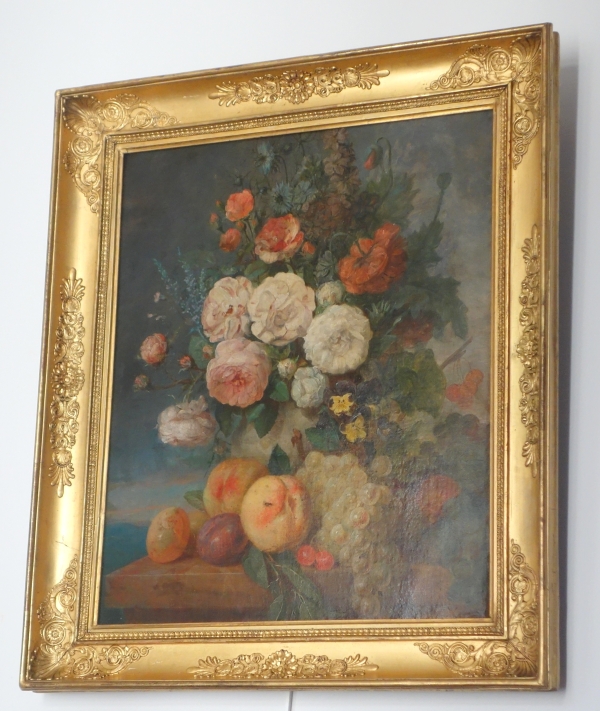Early 19th century French school, still life : bouquet of flowers, follower of van Spaendonck - 58cm x 70cm