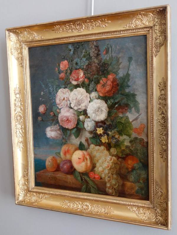 Early 19th century French school, still life : bouquet of flowers, follower of van Spaendonck - 58cm x 70cm