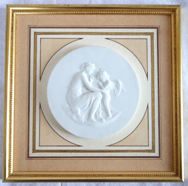 Sevres Manufacture : pair of biscuit miniatures - lesson to Love and lesson from Love after Boizot