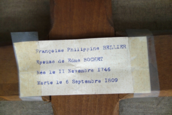 Jean-François Bellier : paire de portraits, sa sœur Philippine et son mari Edme Bochet vers 1800