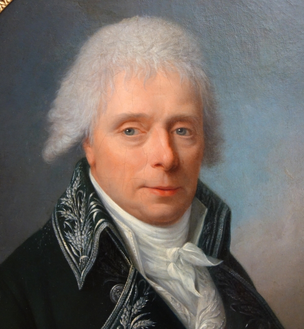 Jean-François Bellier : paire de portraits, sa sœur Philippine et son mari Edme Bochet vers 1800