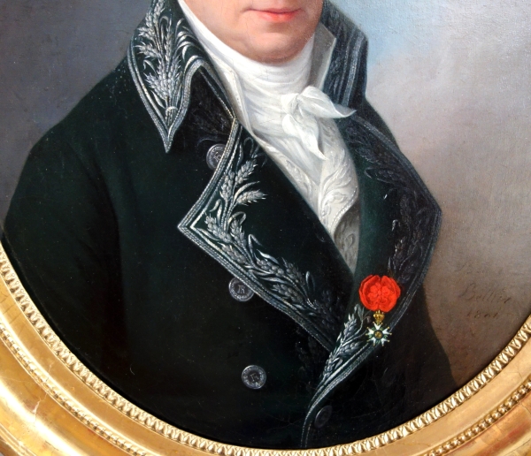 Jean-François Bellier : paire de portraits, sa sœur Philippine et son mari Edme Bochet vers 1800