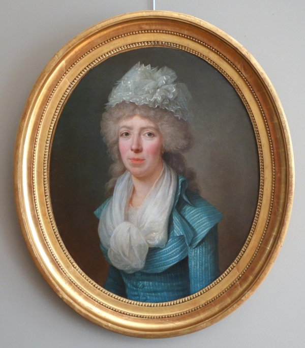 Jean-François Bellier : paire de portraits, sa sœur Philippine et son mari Edme Bochet vers 1800