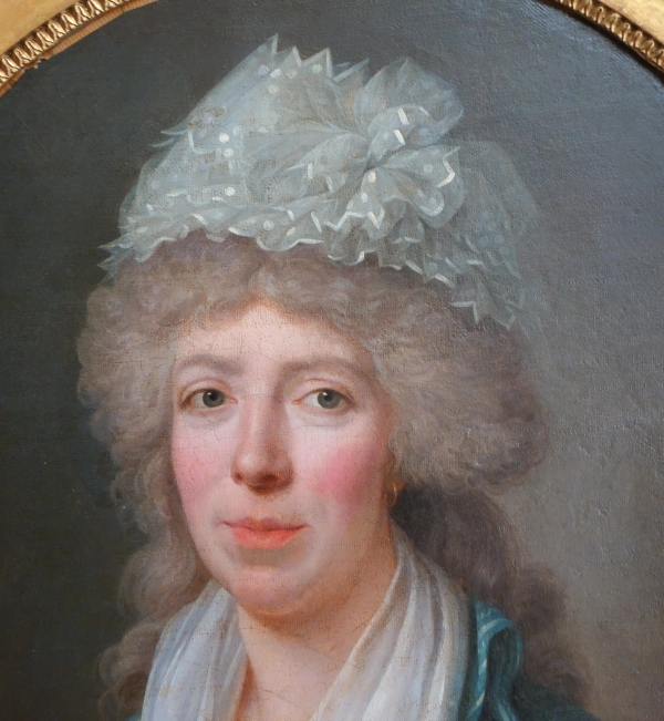 Jean-François Bellier : paire de portraits, sa sœur Philippine et son mari Edme Bochet vers 1800