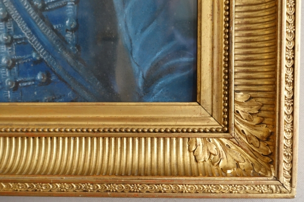 Ecole Française du XVIIIe siècle, portrait d'enfant habillé en Hussard, pastel d'époque Louis XVI