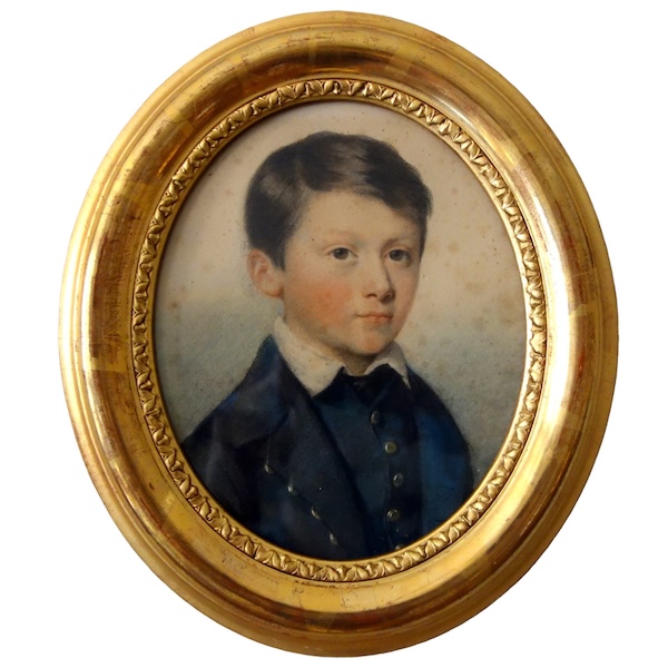Pastel portrait of a young boy, 19th century - Napoleon III period