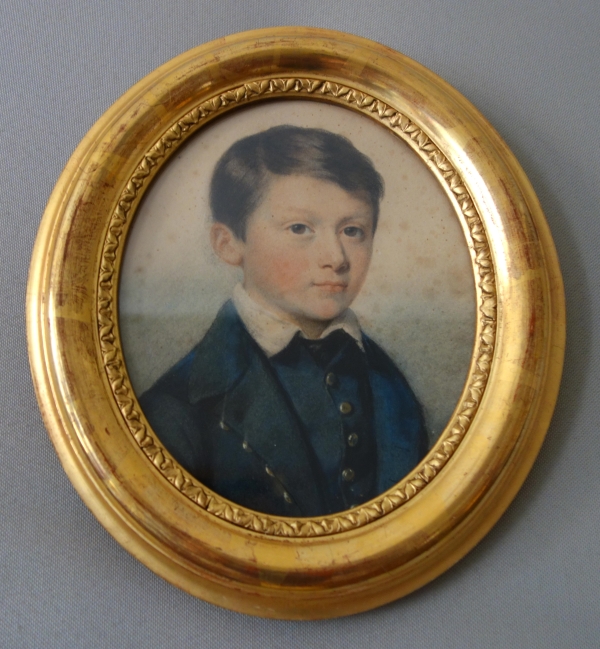 Pastel portrait of a young boy, 19th century - Napoleon III period
