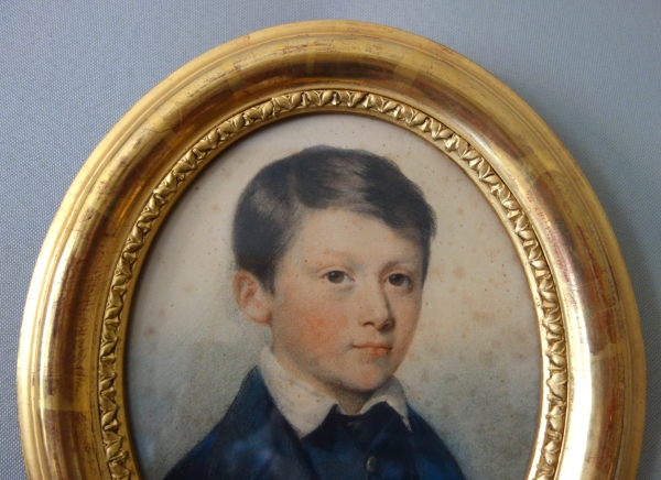 Pastel portrait of a young boy, 19th century - Napoleon III period