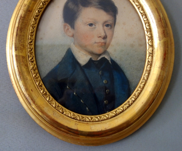 Pastel portrait of a young boy, 19th century - Napoleon III period
