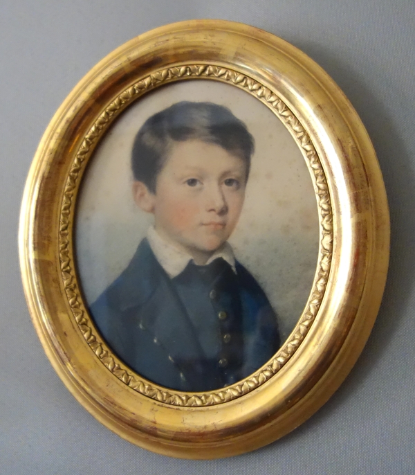Pastel portrait of a young boy, 19th century - Napoleon III period