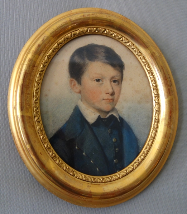 Pastel portrait of a young boy, 19th century - Napoleon III period