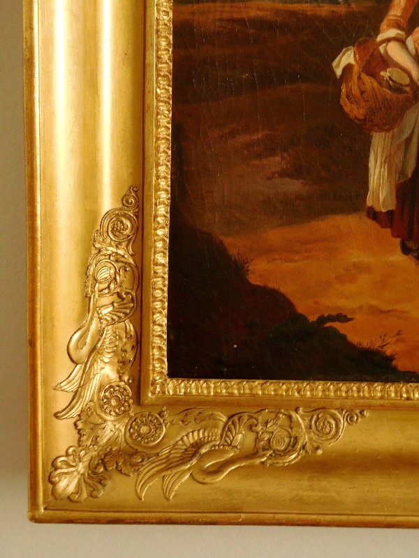 Ecole Française du XIXe siècle - huile sur toile : le Petit Chaperon Rouge