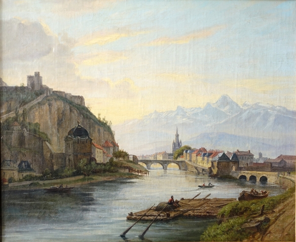 19th century French school : Grenoble view, follower of Jean Achard - circa 1837