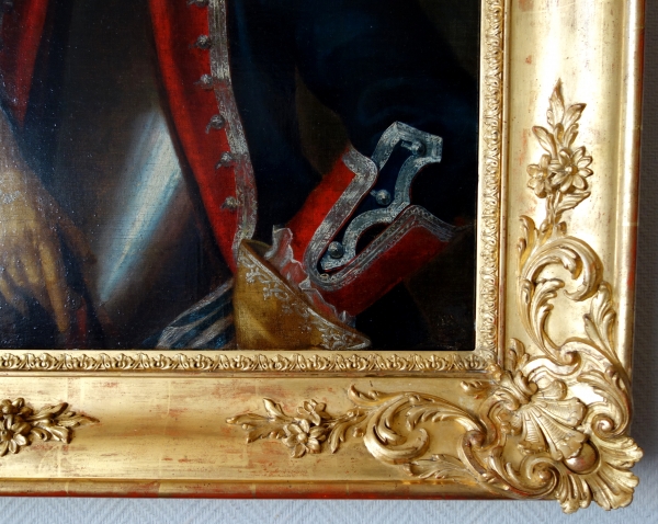 18th century French school, portrait of an aristocrat, Louis XV painting - 60cm x 76cm