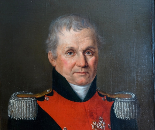 Portrait of Colonel JB Dubessy, Empire oil on canvas attributed to Van Gorp - circa 1815