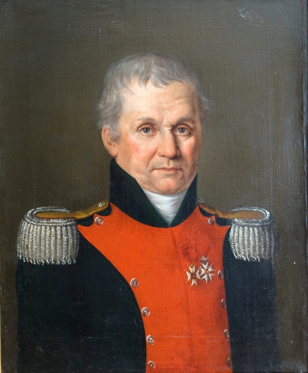 Portrait of Colonel JB Dubessy, Empire oil on canvas attributed to Van Gorp - circa 1815