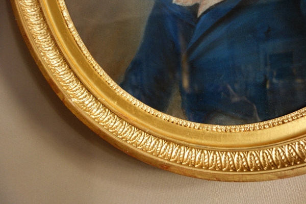 Ecole Française du début XIXe siècle, portrait pastel d'un jeune aristocrate sous l'Empire
