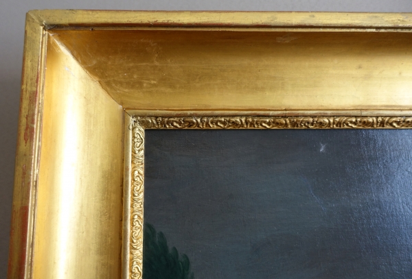 Portrait d'enfant en Flore ou Cérès, huile sur toile Empire signée Joseph Rosie 1801 - 115cm x 81cm