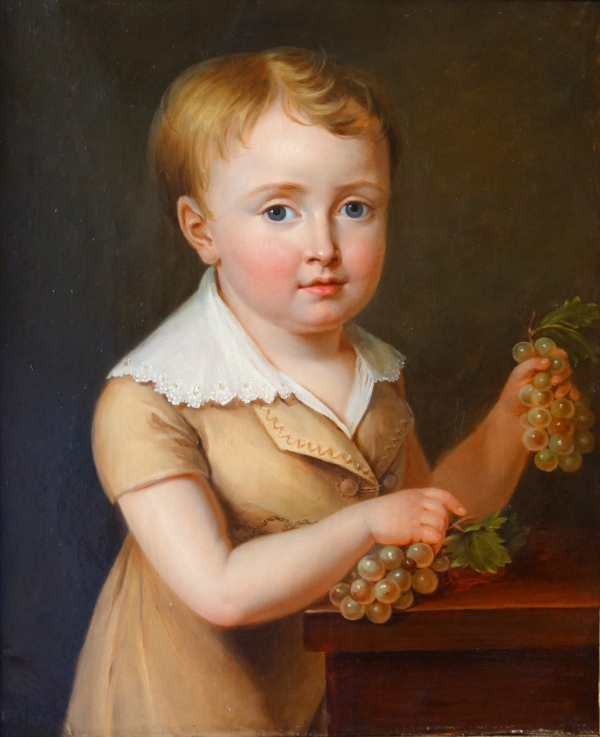 Portrait d'enfant d'époque Empire attribué à Jeanne-Elisabeth Chaudet - maison Alphonse Giroux